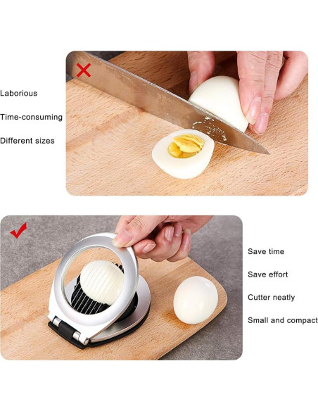 Cortador de Huevos BIBURY Multifuncional Acero Inoxidable