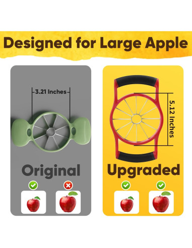 Cortador de Manzanas Newness 13 cm Acero Inoxidable Rojo