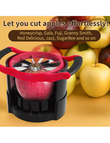 Cortador de Manzanas Newness 13 cm Acero Inoxidable Rojo