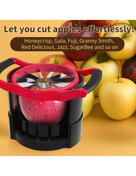Cortador de Manzanas Newness 13 cm Acero Inoxidable Rojo