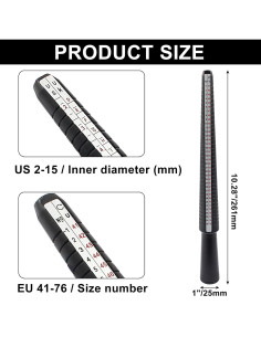Palo de Talla de Anillo Murtenze Plástico US/UK 2-15 2