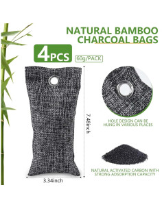 Bolsas de Carbón Activado WSSROGY - 4 Unidades Purificadoras 2