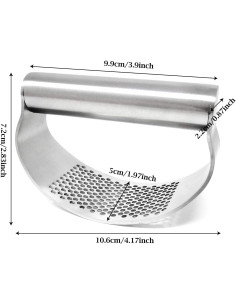 Prensa de Ajo Manual Honbay Acero Inoxidable 10.6x5 cm 2