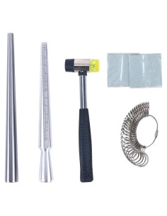 Juego de herramientas para joyería - Mandril, Martillo y Medidores