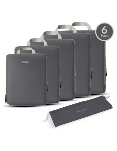 Set de 6 Cubos de Compresión Travelvaez Gris 40x31 cm