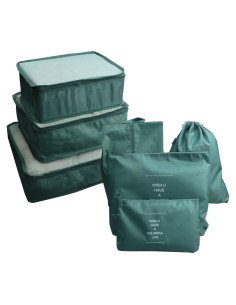 7 Cubos de Compresión para Equipaje GUIFIER Verde Oscuro