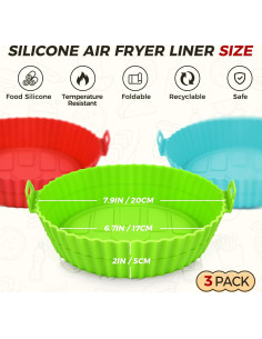 Forros de Silicona Reutilizables Buauty 8 Pulgadas 3 Pzs 2