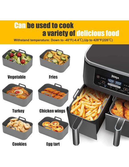 Forros de Silicona MMH para Freidora de Aire 6-8QT Gris