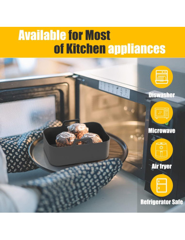 Forros de Silicona MMH para Freidora de Aire 6-8QT Gris