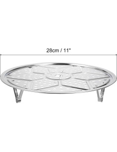 Soporte de Vapor Acero Inoxidable uxcell 28 cm Antiadherente 2