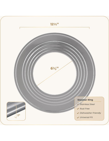 Anillo de Vapor Acero Inoxidable Prime Home 16.3 cm