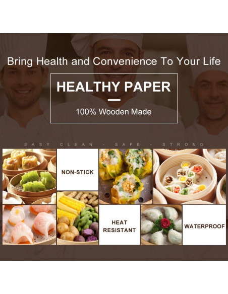 100 Forros de Freidora de Aire Vancens 23 cm Antiadherentes