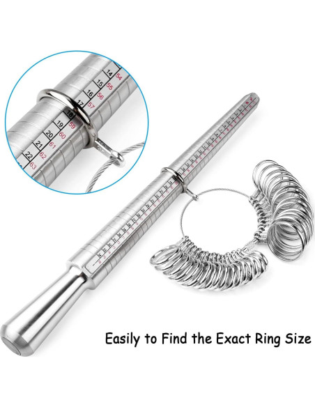 Kit de Medición de Tamaño de Anillo Accmor - 31 Piezas