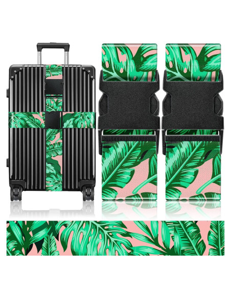 Correas de Equipaje Slohif Nylon Ajustables 2 Piezas Boho