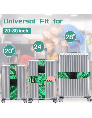 Correas de Equipaje Slohif Nylon Ajustables 2 Piezas Boho