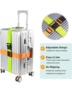 Correas de Equipaje Collwait 4 Colores Ajustables 70" 2