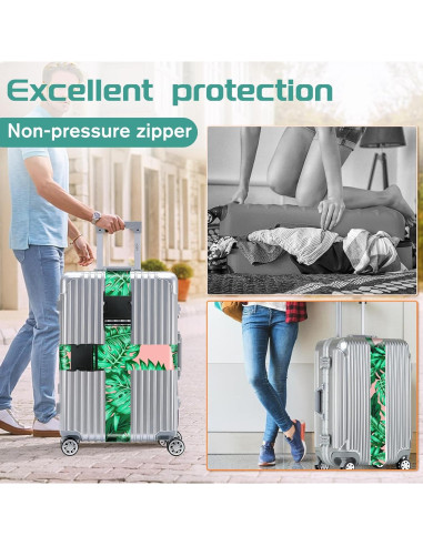 Correas de Equipaje Slohif Nylon Ajustables 2 Piezas Boho