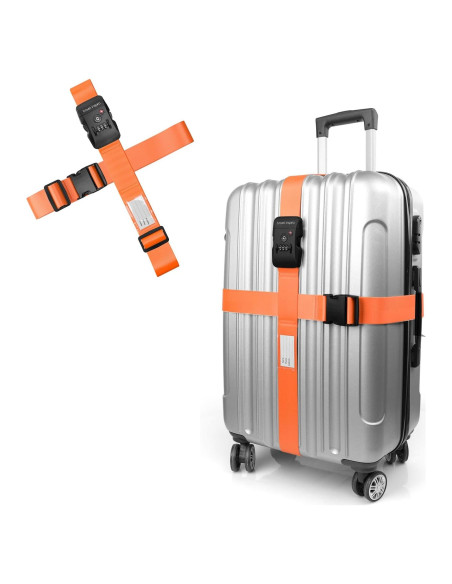 Correas de Equipaje Travel Inspira Naranja Ajustables 120-205 cm
