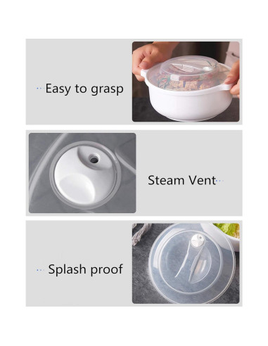 Zdesign Tazón Cocedor de Ramen 1.5L Microondas Blanco