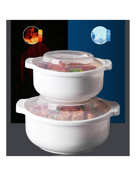 Zdesign Tazón Cocedor de Ramen 1.5L Microondas Blanco