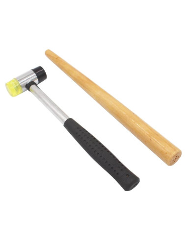 Kit de Herramientas para Joyería NIUPIKA - Martillo de Goma y Mandril de Madera