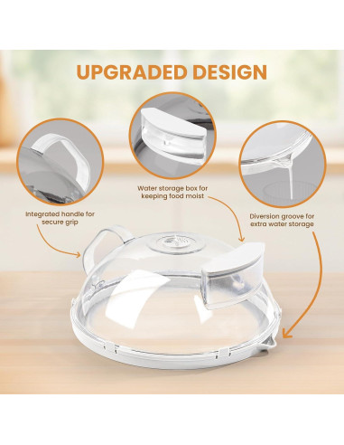 Cubierta de Microondas Gracenal 26.4 cm Beige con Mango