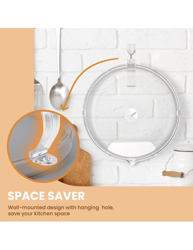 Cubierta de Microondas Gracenal 26.4 cm Beige con Mango