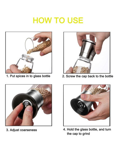 Juego de Molinillos de Sal y Pimienta Mincham Acero Inoxidable