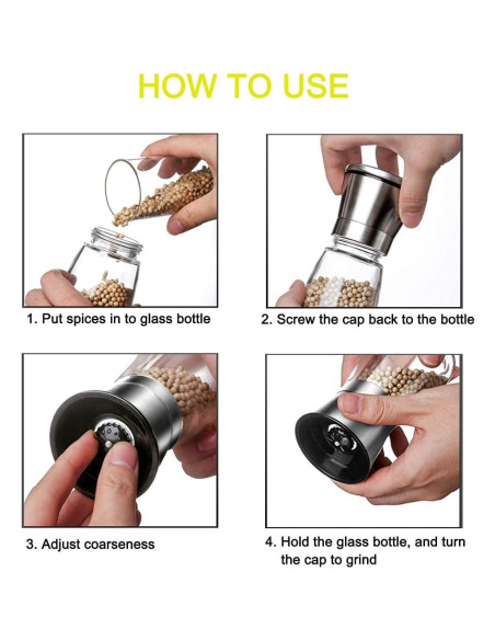 Juego de Molinillos de Sal y Pimienta Mincham Acero Inoxidable