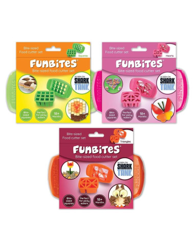 Juego de 3 Cortadores de Comida FunBites - Formas Divertidas