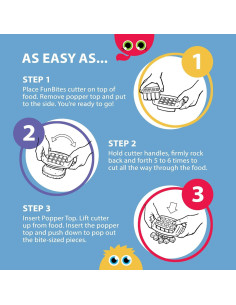 Juego de 3 Cortadores de Comida FunBites - Formas Divertidas 2