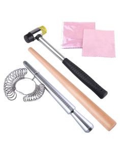 Kit de Fabricación de Joyería KUUQA con Mandril y Martillo