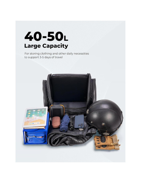 Bolsa de Cola de Motocicleta KEMIMOTO 40-50L Impermeable