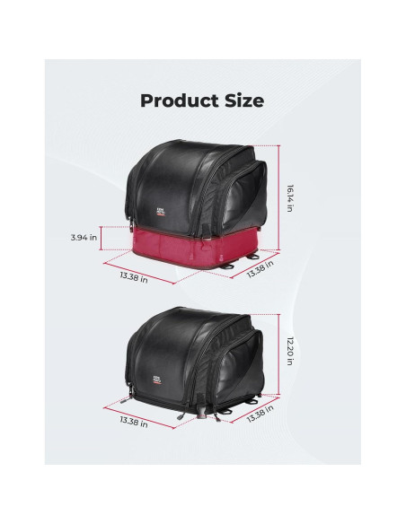 Bolsa de Cola de Motocicleta KEMIMOTO 40-50L Impermeable