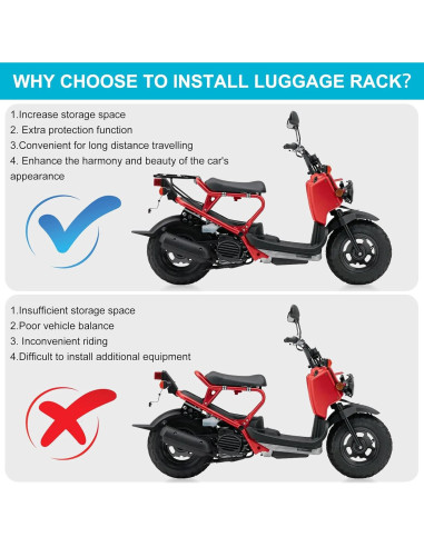 Soporte Trasero de Equipaje PSLER para ZOOMER RUCKUS NPS50