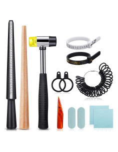 Juego de Mandril para Anillos Weewooday 11 Piezas con Medidor