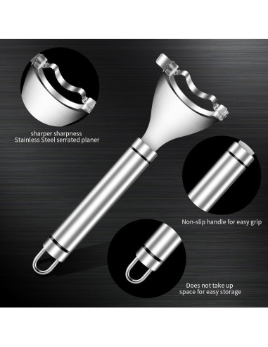 Pelador de Maíz Perla Dorada Acero Inoxidable Ergonómico