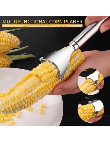 Pelador de Maíz Perla Dorada Acero Inoxidable Ergonómico