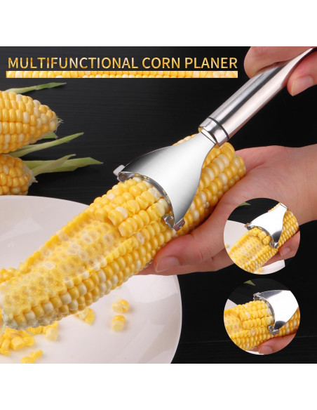 Pelador de Maíz Perla Dorada Acero Inoxidable Ergonómico