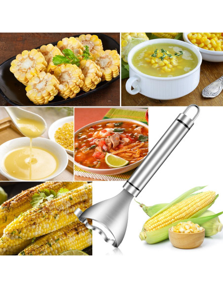 Pelador de Maíz Perla Dorada Acero Inoxidable Ergonómico
