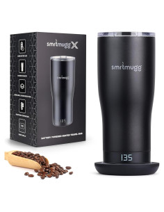 Taza calefaccionada SmrtMugg X 560 ml con control LCD