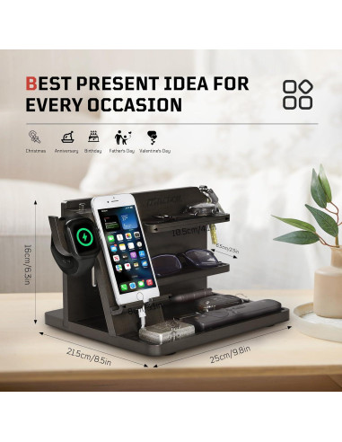 Organizador de Mesita de Noche Madera 1TG Tactical Ajustable