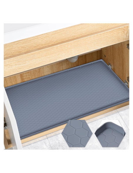 Alfombrilla Impermeable FORWOS 86,36x55,88 cm Gris