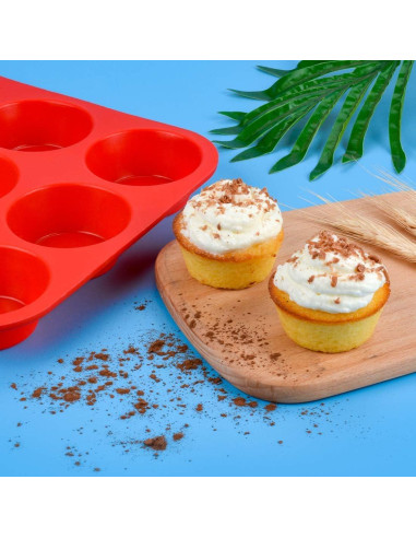 Molde de Silicona para Muffins CAKETIME 12 Tazas Antiadherente