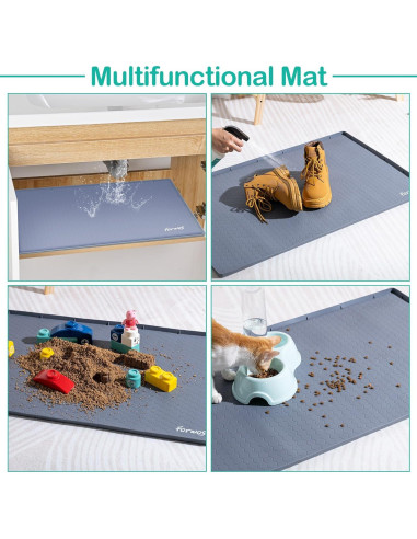 Alfombrilla Impermeable FORWOS 86,36x55,88 cm Gris