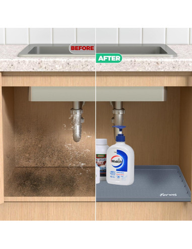 Alfombrilla Impermeable FORWOS 86,36x55,88 cm Gris