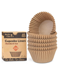 Forros para Cupcakes Bake Choice 200 Piezas 5 cm Naturales