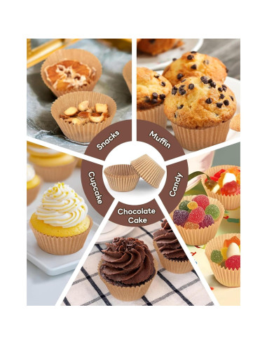 Forros para Cupcakes Bake Choice 200 Piezas 5 cm Naturales