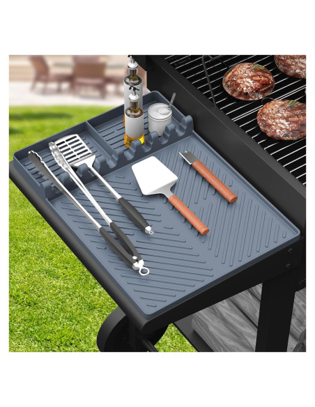 Alfombrilla de Silicona SARTNP para Parrilla 40x29 cm Gris