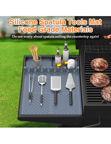 Alfombrilla de Silicona SARTNP para Parrilla 40x29 cm Gris